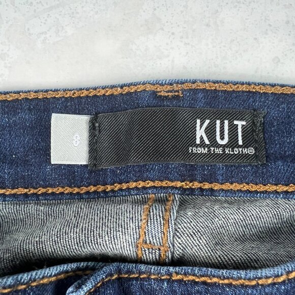 Kut From The Kloth Jeans Women's 8 Catherine Boyfriend Blue Faded Stretch Denim - Picture 6 of 16